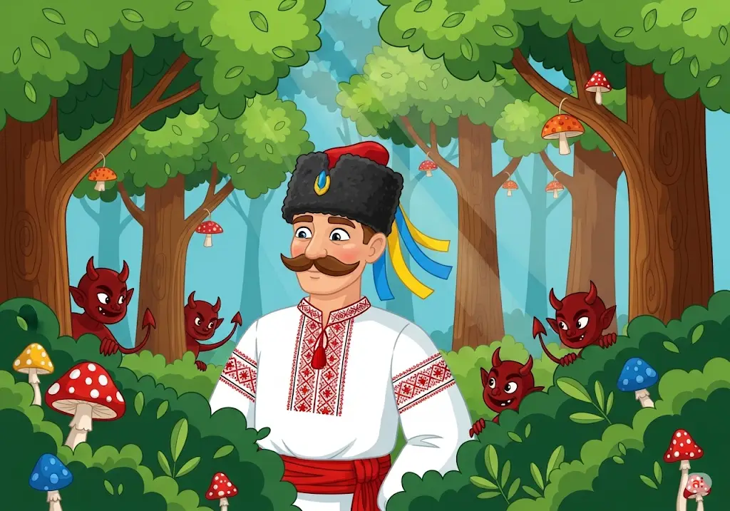 Солдат гостем у чортів